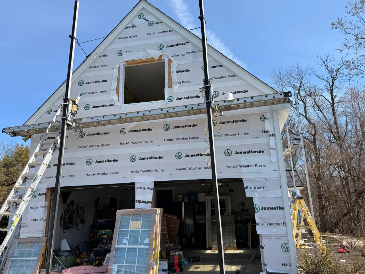 Damaged siding before replacement in Allentown Pennsylvania