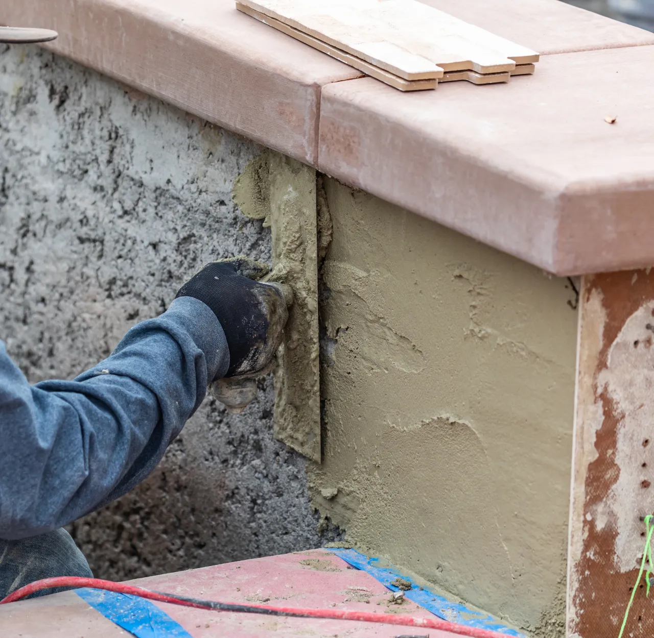 Stucco repair on a Pennsylvania exterior wall